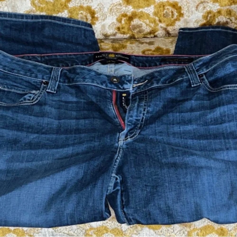 Lucky Ginger Cropped Boho Jeans EUC 16/33 so comfortable!